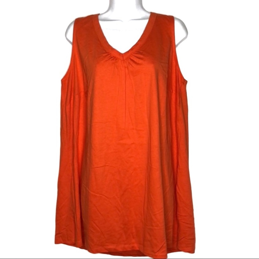 Woman Within Orange Perfect Sleeveless Top 20